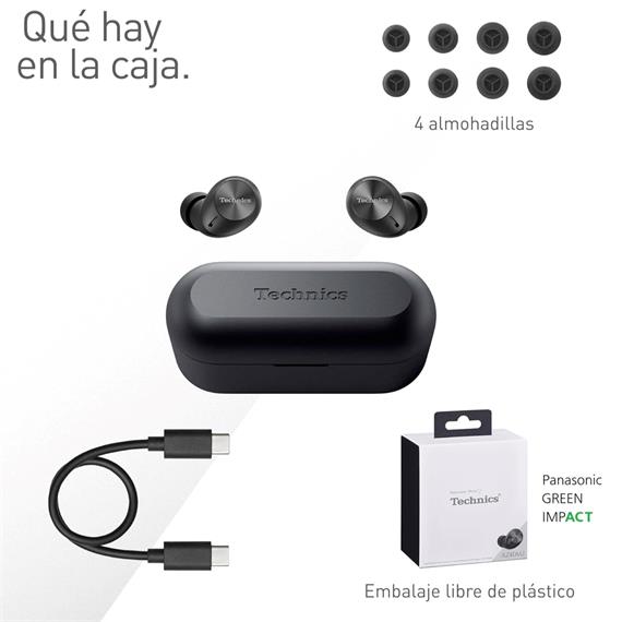 Technics EAH-AZ40M2EK Auricular Inalámbrico Cancelación Ruido Negro