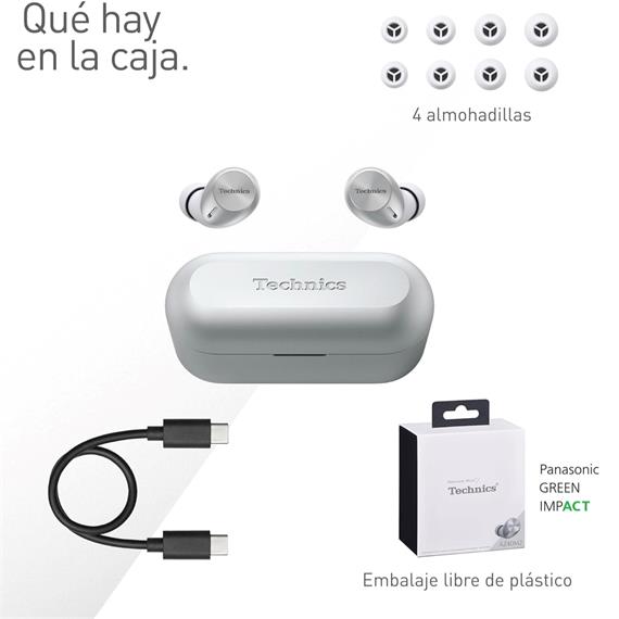 Technics EAH-AZ40M2ES Auricular Inalámbrico Cancelación Ruido Plata