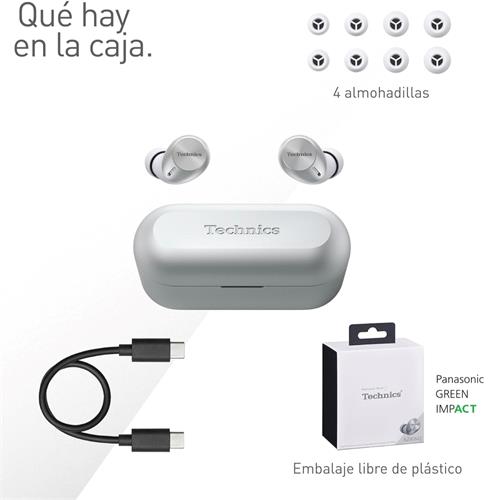 Technics EAH-AZ40M2ES Auricular Inalámbrico Cancelación Ruido Plata