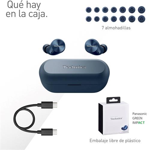 Technics EAH-AZ60M2EA Auricular Inalámbrico Cancelación Ruido Azul