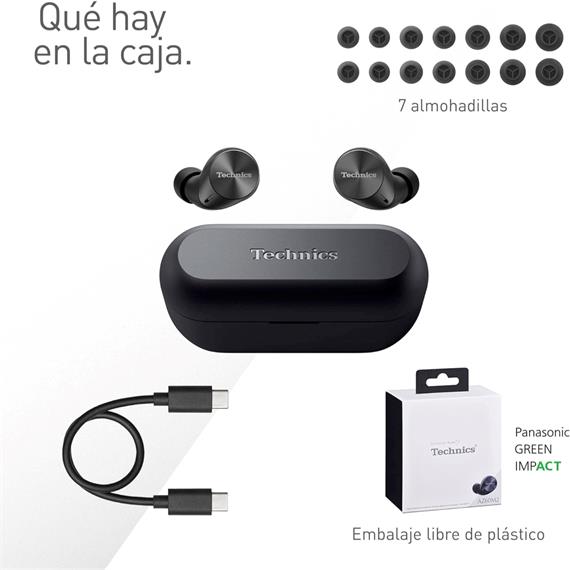 Technics EAH-AZ60M2EK Auricular Inalámbrico Cancelación Ruido Negro