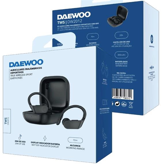 Daewoo DW2012 Auricular Bluetooth Deportivo Negro