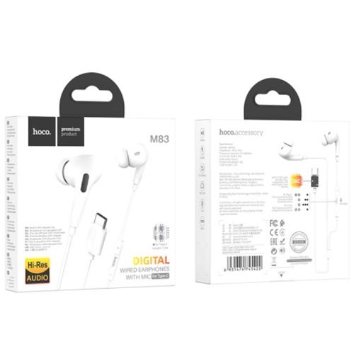 Hoco M83 Auricular USB-C Digital Blanco