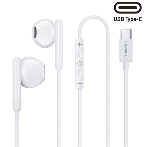 Remax RM-522a Auricular con cable USB-C Blanco