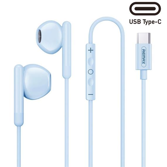 Remax RM-522a Remax RM-522a Auricular con cable USB-C Azul