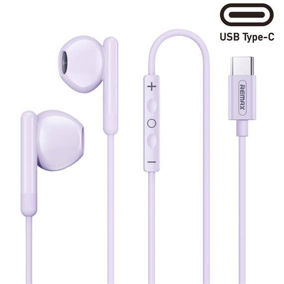 Remax RM-522a Remax RM-522a Auricular con cable USB-C Púrpura