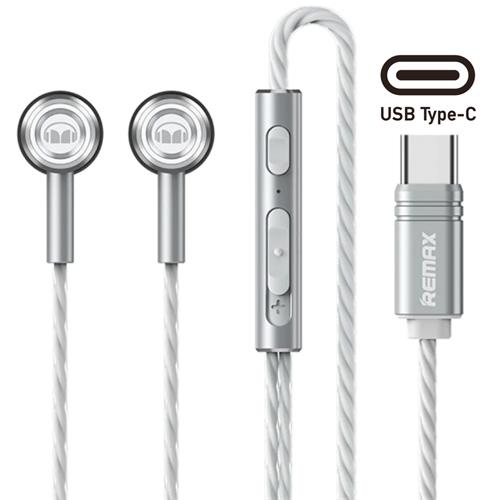 Remax for Monster RM-598a Metal Auricular USB-C Silver