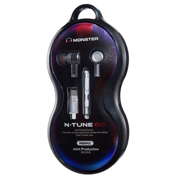 Remax for Monster RM-598a Metal Auricular USB-C Silver