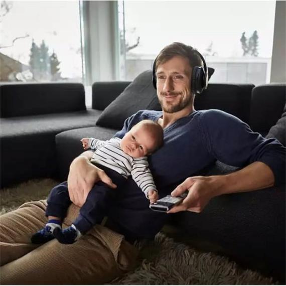 Philips TAH6005/10BK Auricular Inalámbrico RF para Televisor