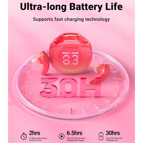 Acefast T9 Crystal  Auricular Bluetooth Pomelo Red