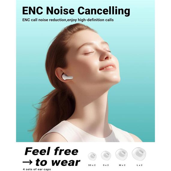 Acefast T9 Crystal  Auricular Bluetooth Porcelain White