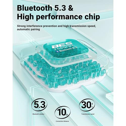 Acefast T9 Crystal  Auricular Bluetooth Porcelain White