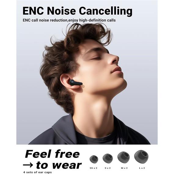 Acefast T9 Crystal  Auricular Bluetooth Obsidian Black