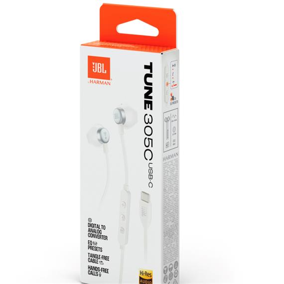 JBL Tune 305C Auricular USB-C con micrófono Blanco