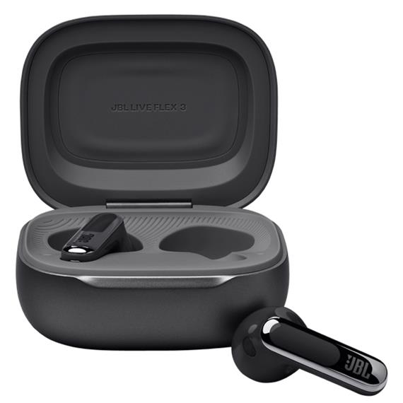 JBL Live Flex 3 Auricular Bluetooth con Cancelación de Ruido y pantalla Negro