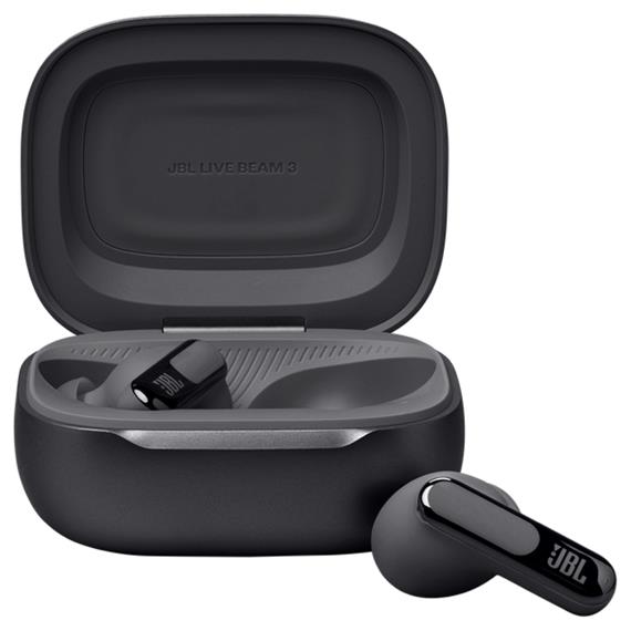 JBL Live Beam 3 Auricular Bluetooth con Cancelación de Ruido y pantalla Negro
