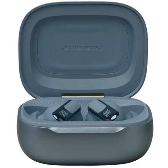 JBL Live Beam 3 Auricular Bluetooth con Cancelación de Ruido y pantalla Azul