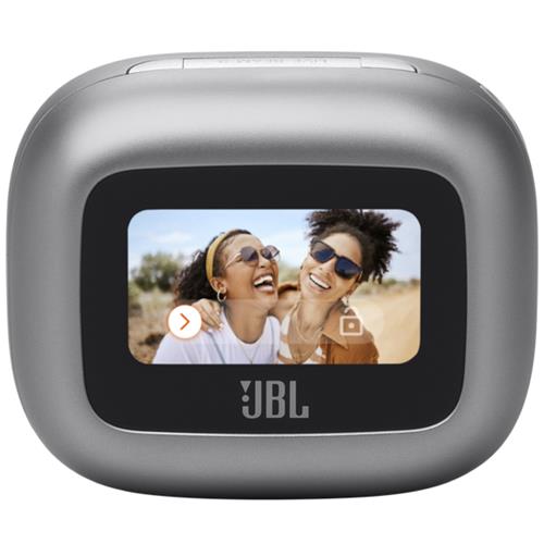 JBL Live Beam 3 Auricular Bluetooth con Cancelación de Ruido y pantalla Plata