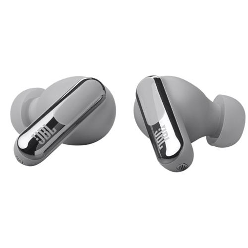 JBL Live Beam 3 Auricular Bluetooth con Cancelación de Ruido y pantalla Plata