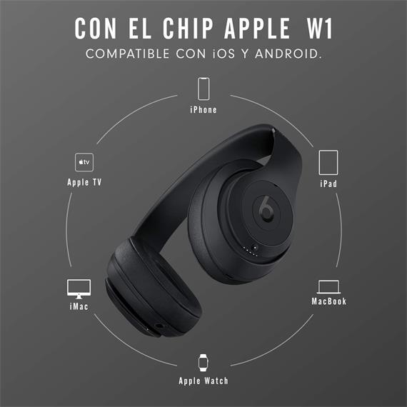 Beats Studio 3 Auriculares Inalámbricos con Cancelación de Ruido Matte Black