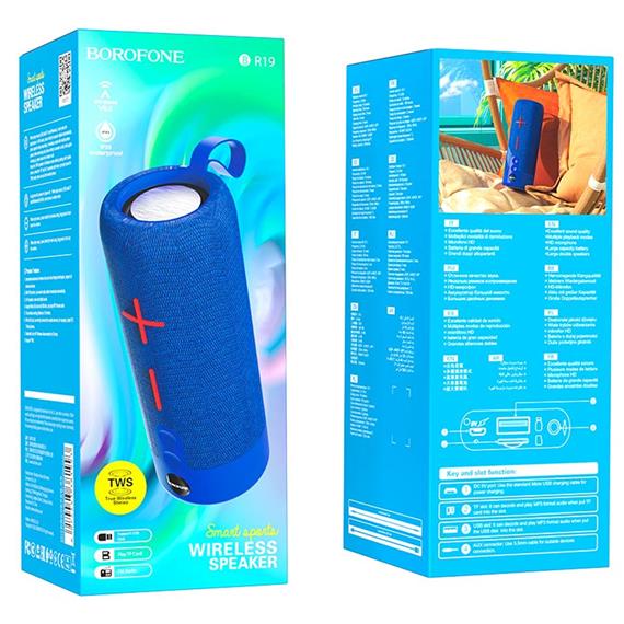 Borofone BR19 Altavoz Euphony Sports BT Azul