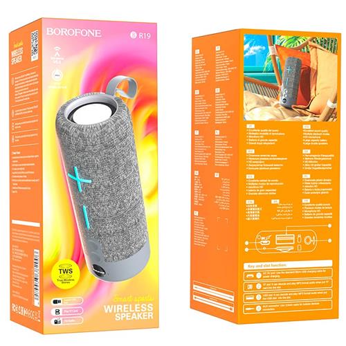 Borofone BR19 Altavoz Euphony Sports BT Gris