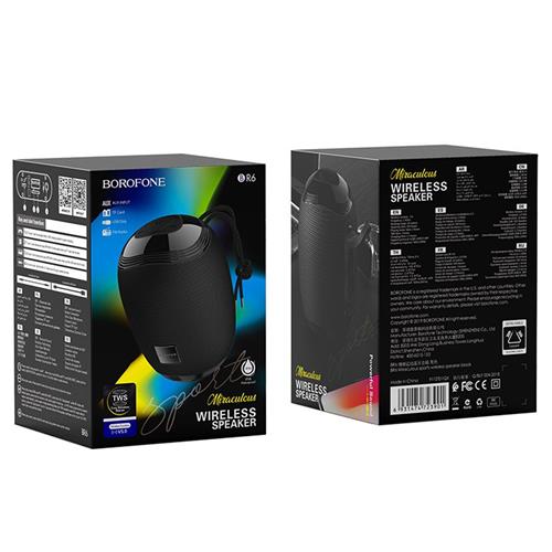 Borofone BR6 Altavoz Miraculous Sports BT Negro