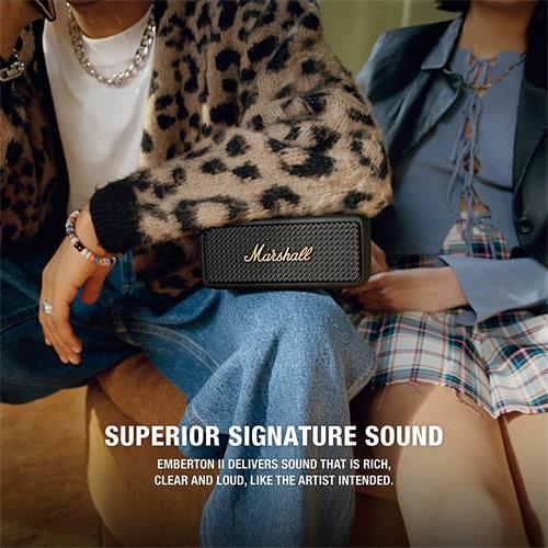 Marshall Emberton Altavoz Bluetooth Negro y Latón