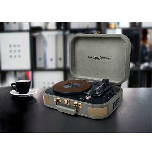 Muse MT201BTG Tocadiscos Estereo con Bluetooth Gris Claro
