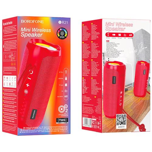 Borofone BR21 Altavoz Sports BT Rojo