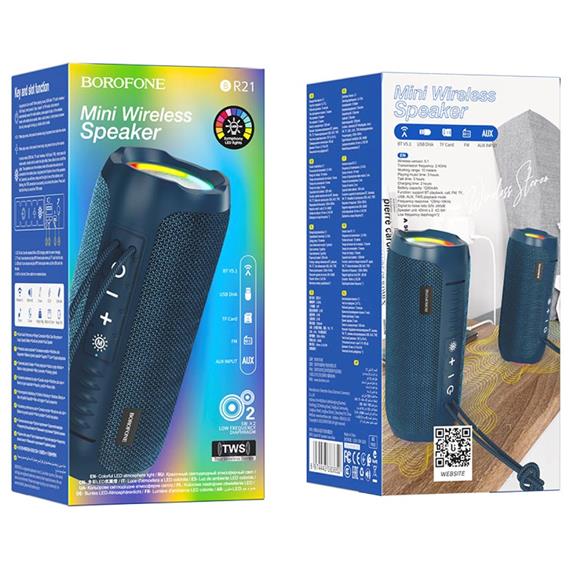 Borofone BR21 Altavoz Sports BT Azul Navy