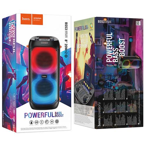 Hoco BS53 Altavoz Party con LED Recargable Incluye 2 Micrófonos
