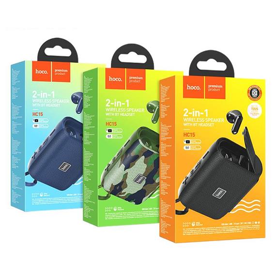 Hoco HC15 Altavoz Sport + Auricular Bluetooth Negro