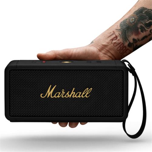 Marshall Middleton Altavoz Inalámbrico Resistente al agua IP67 Negro y Latón