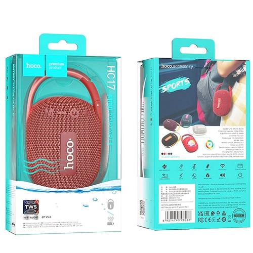 Hoco HC17 Easy Joy Sports Altavoz Bluetooth Rojo