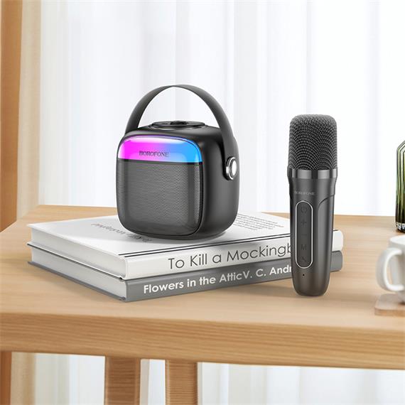 Borofone BP15 Altavoz Bluetooth Karaoke con Micro Inalámbrico Negro