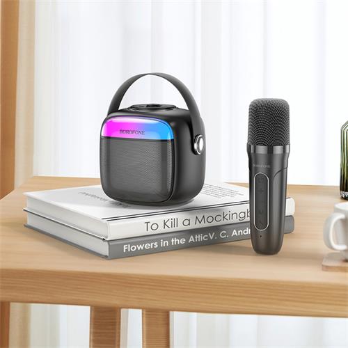 Borofone BP15 Altavoz Bluetooth Karaoke con Micro Inalámbrico Negro