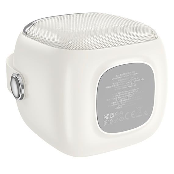 Borofone BP15 Altavoz Bluetooth Karaoke con Micro Inalámbrico Milky White