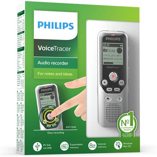Philips DVT1250 Grabadora  de Voz con 8Gb y USB