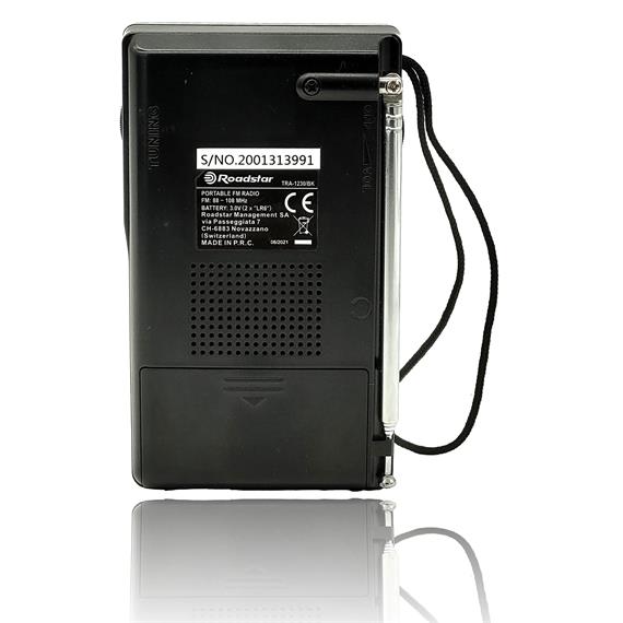 Roadstar TRA-1230 Radio Fm Mono Potátil Negro