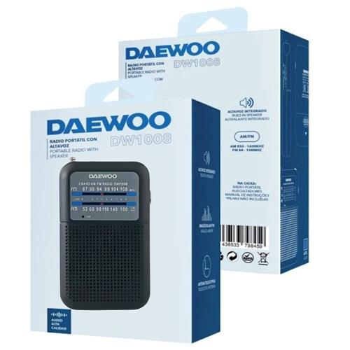 Daewoo DW1008BK Radio Portátil AM/FM Negro