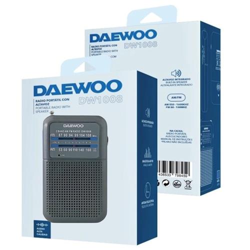 Daewoo DW1008GR Radio Portátil AM/FM Gris