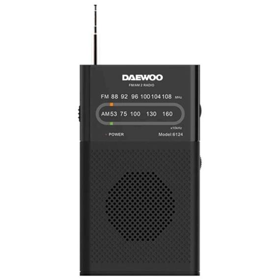Daewoo DW1027 Radio Portátil AM/FM con Altavoz Integrado Negro