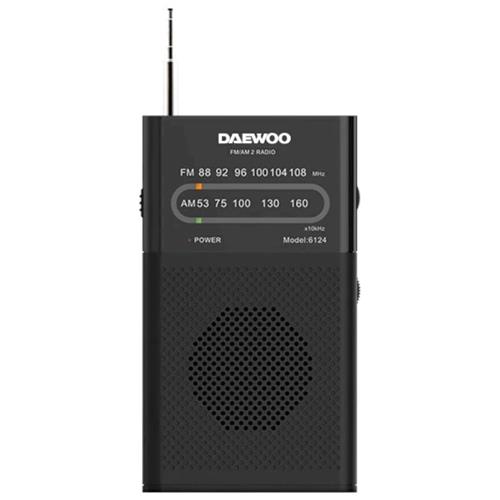 Daewoo DW1027 Radio Portátil AM/FM con Altavoz Integrado Negro