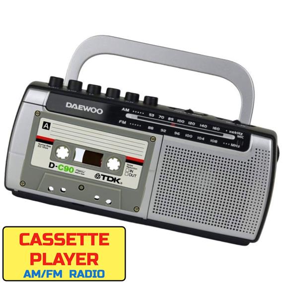 Daewoo DW1107  Radio Cassette AM/FM Pila y Corriente