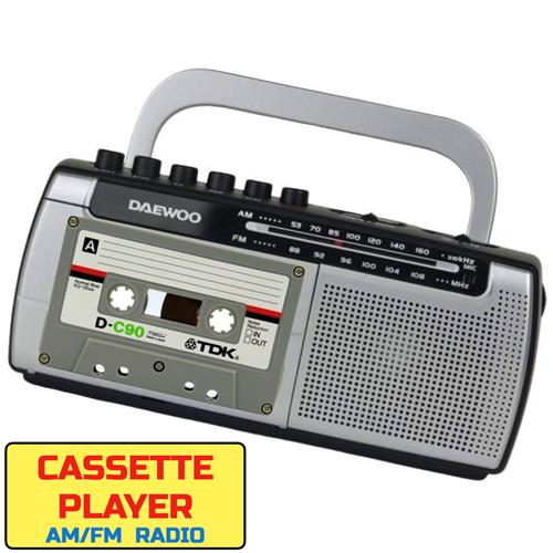 Daewoo DW1107  Radio Cassette AM/FM Pila y Corriente