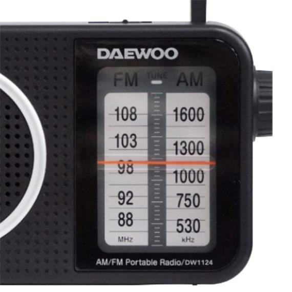 Daewoo DW1124  Radio Portátil AC/DC Negro