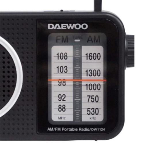 Daewoo DW1124  Radio Portátil AC/DC Negro