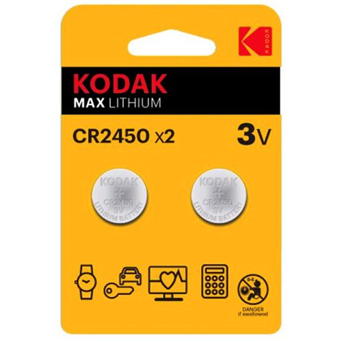 KODAK CR2450 BATERÍA LITHIUM 3V 2 UNDS (30417762)
