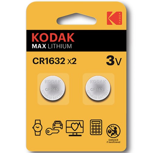 KODAK CR1632 BATERÍA LITHIUM 3V 2 UNDS (30417700)